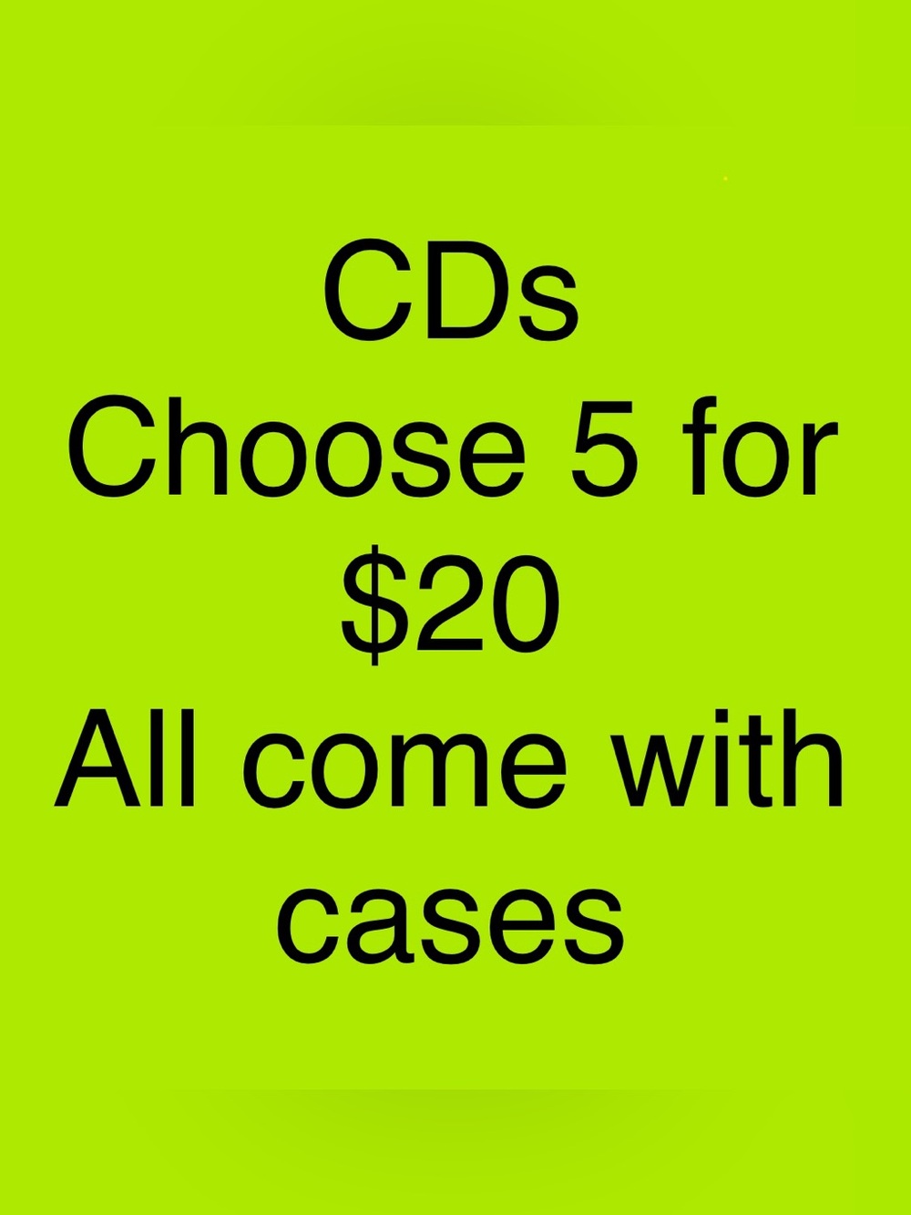 CDs - 5 for $20